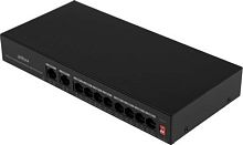 Коммутатор Dahua DH-PFS3010-8ET-65 10x100Мбит/с 8PoE+ 65W неуправляемый | код 1525937 | Dahua