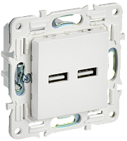 SKANDY Роз. USB A+A 3,1А SK-R15W арк. бел. IEK | код SK-U21-D31-K01 | IEK