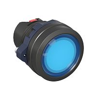 Головка кнопки плоская прозрачная с фиксацией, синяя | код M22P-FLLBP | DKC
