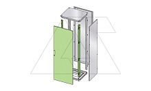 Дверь ENUX SIMPLEX 1800x600мм (ВxШ) с 2 передними стойками, RAL7035, IP55 | код EUPO-060180L | ETA