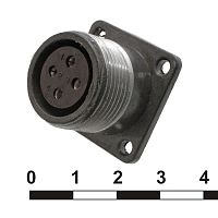 Разъём SZC ШР20П4ЭГ8 РОЗЕТКА (SZC), 4 контакта | код 106854 | SZC