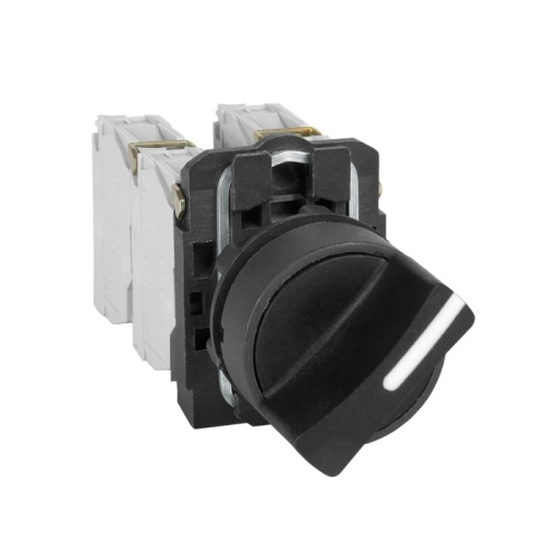 Переключатель КПЕ1531Р-черный-3но+1нз-ручка-фикс-2поз-IP54 | код 274306 | КЭАЗ