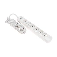 Удлинитель PREMIUM 6 гнезд, 5м, 3х1,5мм?, с/з, 2 USB, белый REXANT | код 13-4123 | REXANT