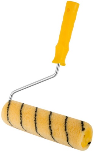 Валик полиакриловый бежевый с черной полоской диаметр 48/72 мм ворс 12 мм 230 мм | код 1847 | FIT