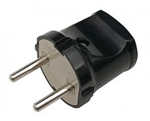 Вилка прямая 10А черная 4242 IN HOME | код 4690612009032 | IN HOME