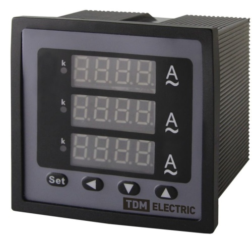 Цифровой амперметр ЦП-А72х3 0-50кА-0,5-Р (трехфазный) TDM | код SQ1102-0522 | TDM