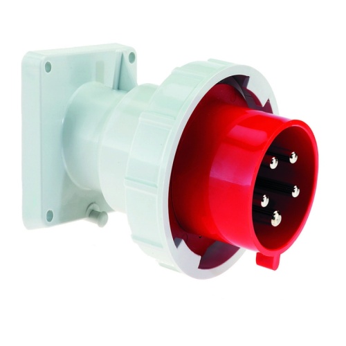 Розетка панельная наклонная 32A 5p 400V 6h IP67 Quick-Connect | код 27246 | Bals