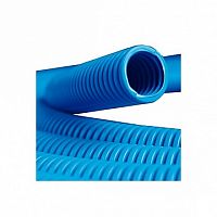 Труба ППЛ гибкая гофр. д.32мм, тяжёлая без протяжки, 25м, цвет синий (упак. 25м) | код. 10532 | DKC