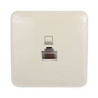 Розетка компьютерная 1-м ОП VIOLA крем. LEZARD 751-0300-139