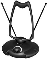 Антенна телевизионная Hyundai H-TAI200 15дБ активная черный каб.:1.35м | код 480521 | HYUNDAI