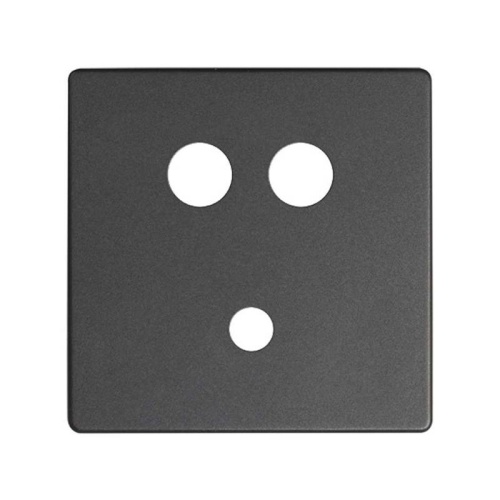 Накладка для коннектора мини-джек + 2RCA, S82, S82N, S82 Detail, графит | код 8201092-038 | Simon