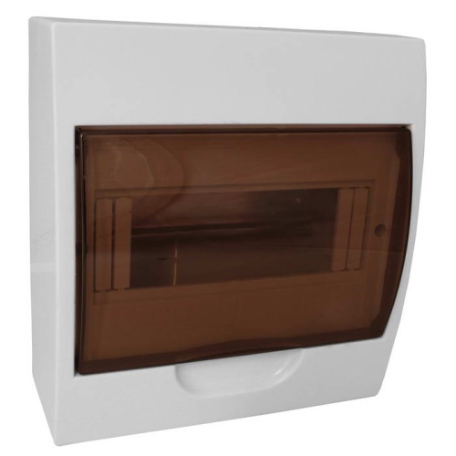 Распределительный щит RUICHI ЩРН-П-8 навесной, прозрачный, чёрная дверь, IP40 | код 113204 | Ruichi