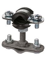 Держатель хомут с резиновым уплотнением ?48-53 мм, для прута ?6-10 мм, стал. зажим, термодиф. TDM | код SQ2402-3204 | TDM