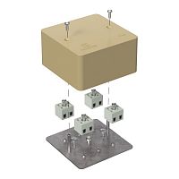 Коробка огнестойкая для кабель-канала 40-0460-FR2.5-8 Е15-Е120 RAL1001 85х85х45 (44 шт/кор) Промрукав | код 40-0460-1001-FR2.5-8 | ПРОМРУКАВ