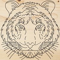 Доска для выжигания REXANT, Тигр , 150х150 мм, 1 шт., пакет | код 12-0903 | REXANT