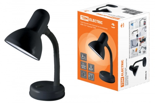 Светильник настольный на основании 60Вт, E27 черный TDM | код SQ0337-0103 | TDM