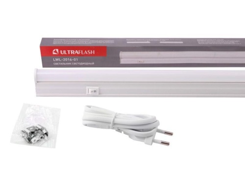 Светильник светодиодный LWL-2016-01 5Вт 6000К 220В с выкл. на корпусе с сетевым проводом пластик. бел. Ultraflash 13944 фото 4 Светильник светодиодный LWL-2016-01 5Вт 6000К 220В с выкл. на корпусе с сетевым проводом пластик. бел. Ultraflash 13944 фото 4