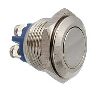Кнопка антивандальная без подсветки RUICHI PBS-28B-2, М16, IP65, 36 В, никелированная латунь | код 88425 | Ruichi
