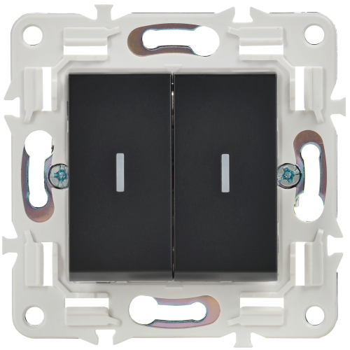 SKANDY Выключ. 2-кл. с инд. 10А SK-V09Bl черн. IEK | код SK-V20-1-10-K02 | IEK фото 4