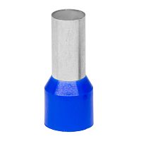 Наконечник-гильза с изолированным фланцем для жилы сечением 50кв.мм, длина контактной части 16мм, синий (НШВИ 50-16) | код IF50-16BL | DKC