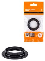 Кольцо для патрона Е14, термостойкий пластик, черный, TDM | код SQ0335-0169 | TDM