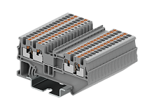 TP1.5-4-RD Клемма на DIN-рейку 1.5 мм2 Push-in 4 конт. проходн. красн., шт | код TP1.5-4-RD | SUPU