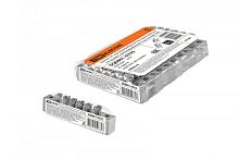 Шина N нулевая 6х9мм 6/2 (6 групп/крепеж по краям) никелированная инд. стикер TDM | код SQ0801-0335 | TDM