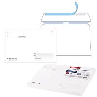 Конверты С4 (229х324 мм), отрывная лента, Куда-Кому, внутренняя запечатка, 100 г/м2, КОМПЛЕКТ 50 шт., BRAUBERG, 112183, С4НПРс-50(BRAUB | код 112183 | BRAUBERG