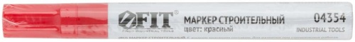 Маркер строительный с жидким красящим составом алюм. корпус красн. FIT 04354 фото 3
