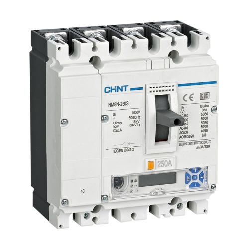 Авт. выкл. NM8N-250Q EM 4P 100А 70кА с электрон. расцепителем, LCD (R)(CHINT) | код 271398 | CHINT