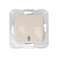 DEA Выключатель (переключатель) 1кл прох. с/у 10А мех. бежевый KRANZ | код KR-78-0235 | KRANZ