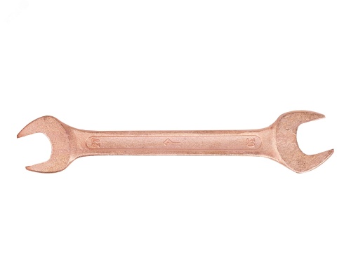 Ключ гаечный (рожковый) двусторонний 27х30 омедненный | код 11583 | КЗСМИ Ключ гаечный (рожковый) двусторонний 27х30 омедненный | код 11583 | КЗСМИ