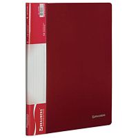 Папка 10 вкладышей BRAUBERG стандарт, красная, 0,5 мм, 221590 | код 221590 | BRAUBERG