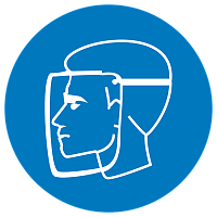 Знак M 08 Работать в защитном щитке ф200 мм, пленка самоклеящаяся ГОСТ Р 12.4.026-2001 EKF | код an-m-08 | EKF