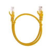Патч-корд U/UTP, CAT 5e, RJ45-RJ45, 26AWG, LSZH, желтый, 0,5м REXANT | код 02-0105-05 | REXANT
