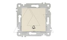 Rita - Выключатель кнопочный, символ - звонок, пруж. зажимы, сл.кость | код 2200-407-0102Z | Mutlusan