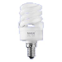Лампа энергосберегающая (КЛЛ) FS-mini (спираль) 18Вт 220-230В E14 3300K NAKAI | код 7/76 | NAKAI