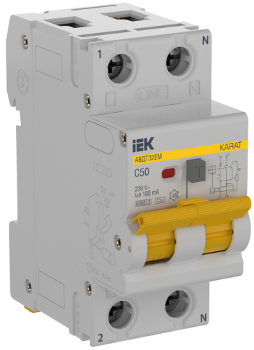 KARAT АВДТ32EM C50 100мА тип A IEK | код KA-VD14-1-050-C-100-A | IEK