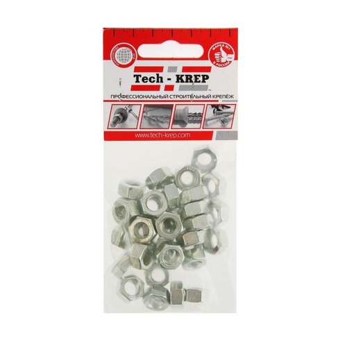 Гайка шестигранная М8 цинк. DIN 934 (уп.35шт) пакет Tech-Krep 103026 Гайка шестигранная М8 цинк. DIN 934 (уп.35шт) пакет Tech-Krep 103026