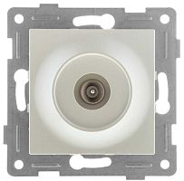 Розетка антенная Ugra, механизм, одинарный, жемчуг | код С11А1-028 | GUSI ELECTRIC