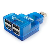 Концентратор USB 2.0 Gembird UHB-CN224, 4 порта, мини, для ноутбука, блистер | код UHB-CN224 | Gembird
