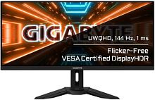 Монитор Gigabyte 34 M34WQ черный IPS LED 1ms 21:9 HDMI M/M матовая HAS Piv 400cd 178гр/178гр 3440x1440 144Hz FreeSync DP 2K USB 10.22кг | код 1620502 | GIGABYTE