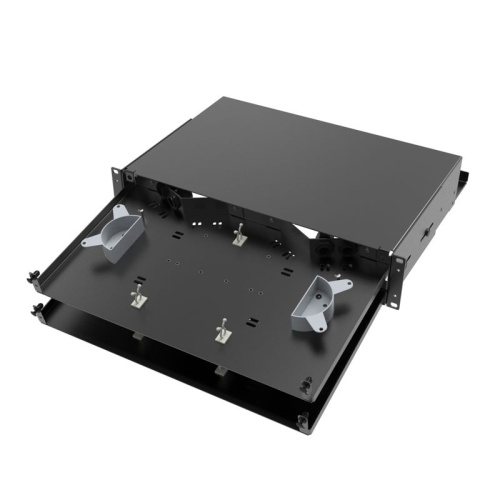 Оптическая полка выдвижная без лицевой панели неукомплектованная 2U черная | код RNFPE2U48 | DKC