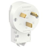 Вилка силовая СП BLANCA 2P+N 32А 250В бел. | код. BLNSV003231 | Schneider Electric