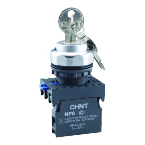 Переключатель ключом NP8-10Y/21, 2 положения самовозв.атом, 1НЗ, IP65 (R) | код 578668 | CHINT Переключатель ключом NP8-10Y/21, 2 положения самовозв.атом, 1НЗ, IP65 (R) | код 578668 | CHINT