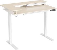 Стол для компьютера Cactus CS-EDL-DWT столешница ДСП светлый дуб каркас белый 120x71x60см | код 1994081 | CACTUS