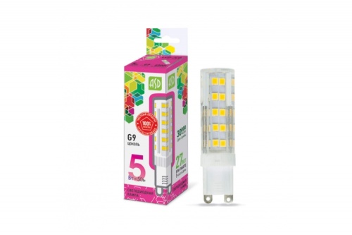 Лампа светодиодная LED-JCD-standard 5Вт 230В G9 6500К 450Лм ASD | код 4690612026459 | ASD Лампа светодиодная LED-JCD-standard 5Вт 230В G9 6500К 450Лм ASD | код 4690612026459 | ASD
