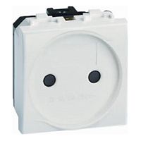 Розетка на 2 модуля BRAVA, скрытый монтаж, со шторками, слоновая кость | код. 75483S | DKC