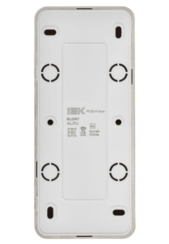 GLORY Розетка 3-местная для открытой установки с заземлением без защитных шторок 16А РС23-3-ХШм шампань матовый IEK | код ERH31-K37M-16 | IEK фото 5