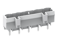 475702-05D Вилка на плату MCS прям. гнезд. разъём с защ., шаг 5.0мм, 2 конт., с припоем 1,2Х1,2мм, удл.конт.заземл.,D, сер., шт | код 475702-05D | SUPU